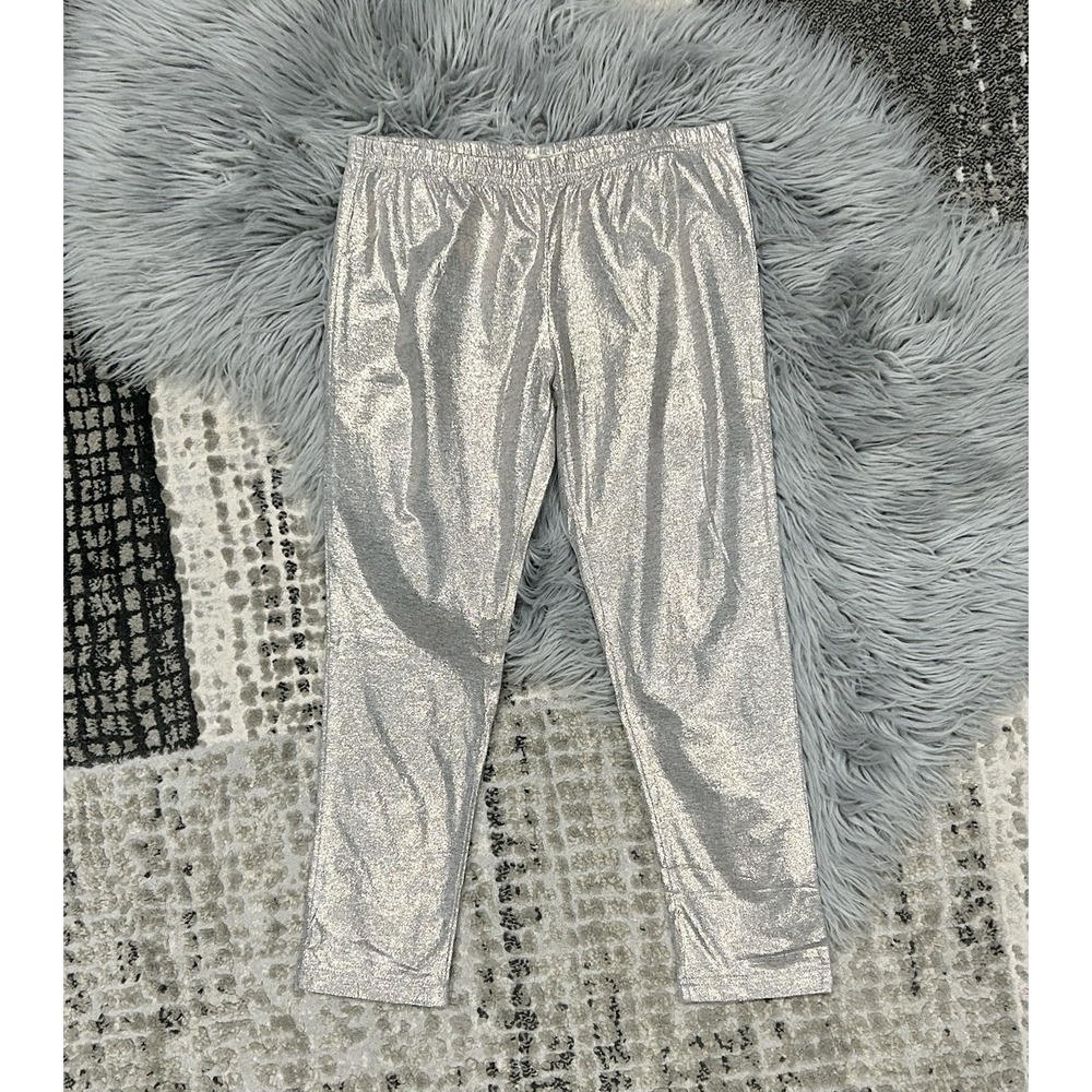 Siaomimi Girls Gold/Silver Shimmer Leggings Size 14Y‎ NWT ($38)